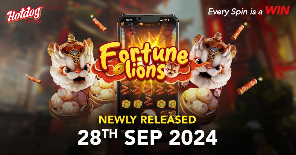Prepare for an epic HOTDOG GAMING spin! Fortune Lions hits the reels on September 28, 2024!