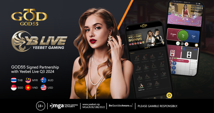 GOD55 and Yeebet Live Collaborate for Great Play!