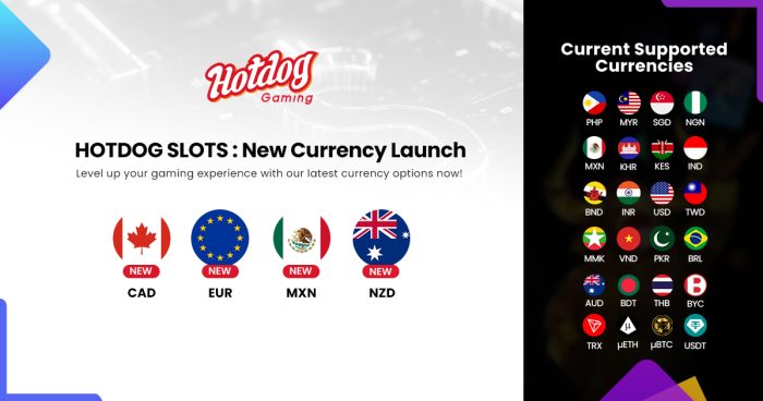 More Currencies Option: HOTDOG GAMING On The Evolution