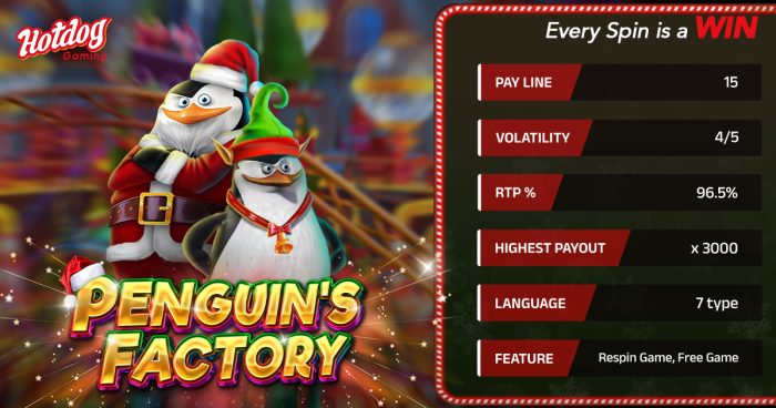 Penguins’ Factory: Celebrate, Spin, and Win Like Never Before!