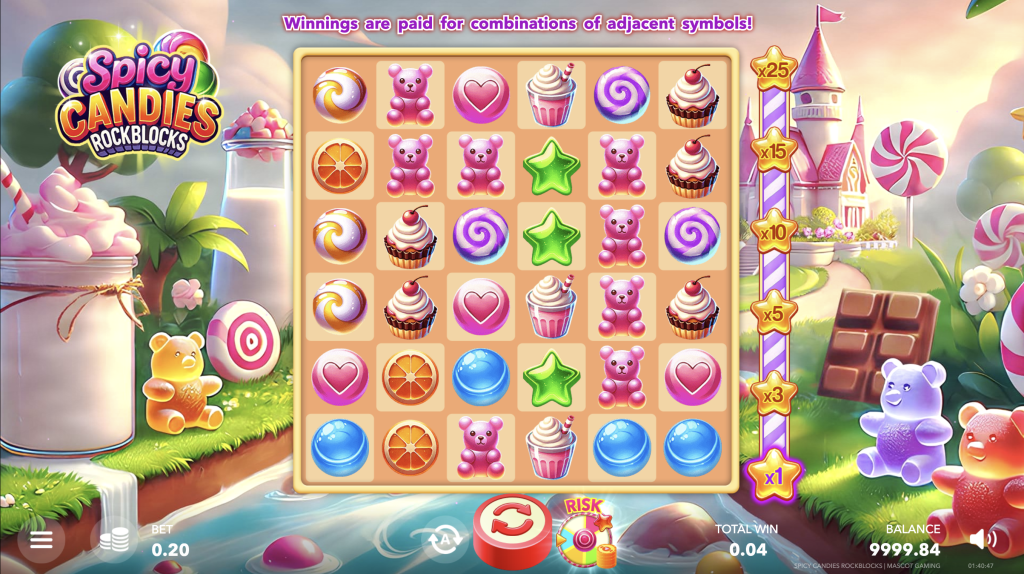Mascot Gaming: Spicy Candies Rockblocks
