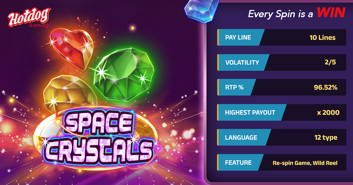 Space Crystals pays both left to right & right to left, doubling your chances to hit massive wins!