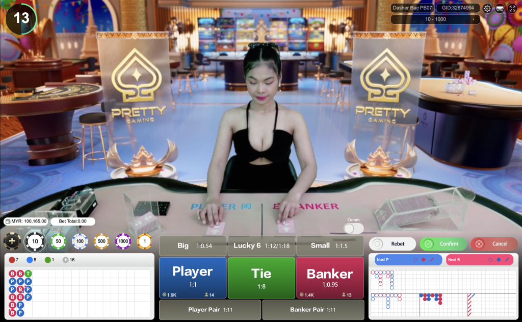Yeebet Live: Dasher Baccarat