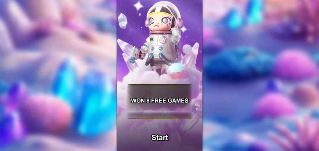 Molly ascends into bonus mode! You've unlocked 8 Free Games—prepare for shifting multipliers, sweet animations, and a chance at out-of-this-world wins!