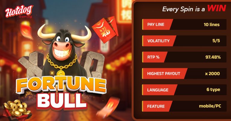Unleash Fortune Bull's power! Discover the Respin Until Win x10 Multiplier, 10 lines, 5/5 Very High Volatility, 97.48% RTP, and up to 2000x payout. Master this thrilling slot!