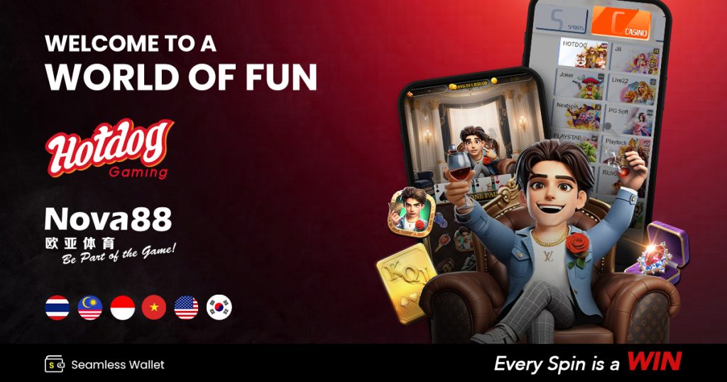 Welcome to a world of fun! 🎉 HOTDOG GAMING and Nova88 join forces, bringing top-tier slots to players in Malaysia, Thailand, Indonesia, Vietnam, Korea, and beyond. Experience seamless wallet transactions and wins, every spin!