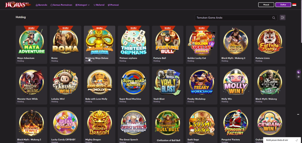 Play our best on Horasbet! HOTDOG GAMING's top titles, including Black Myth: Wukong, now live on Horasbet. Win more today!