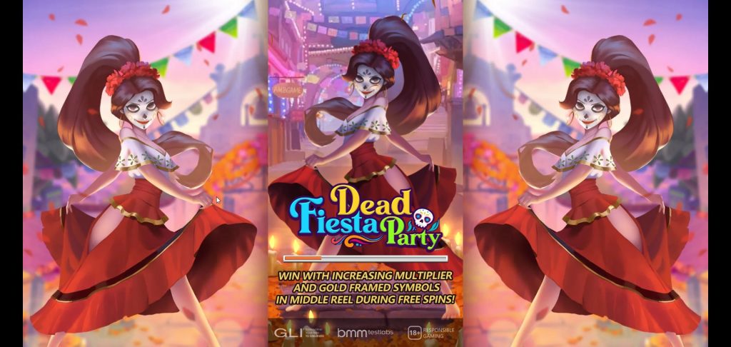 The fiesta of features is loading! Dead Fiesta Party promises increasing multipliers and gold-framed symbols for vibrant wins!