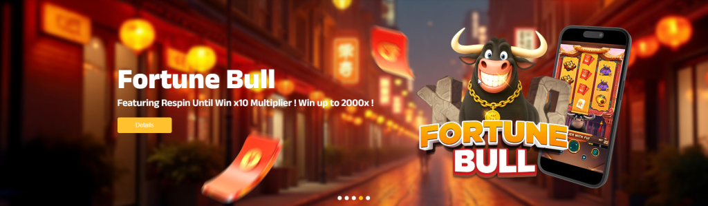 Dive into details! Learn about Fortune Bull's signature Respin Until Win x10 Multiplier feature, promising guaranteed escalating wins up to 2000x.