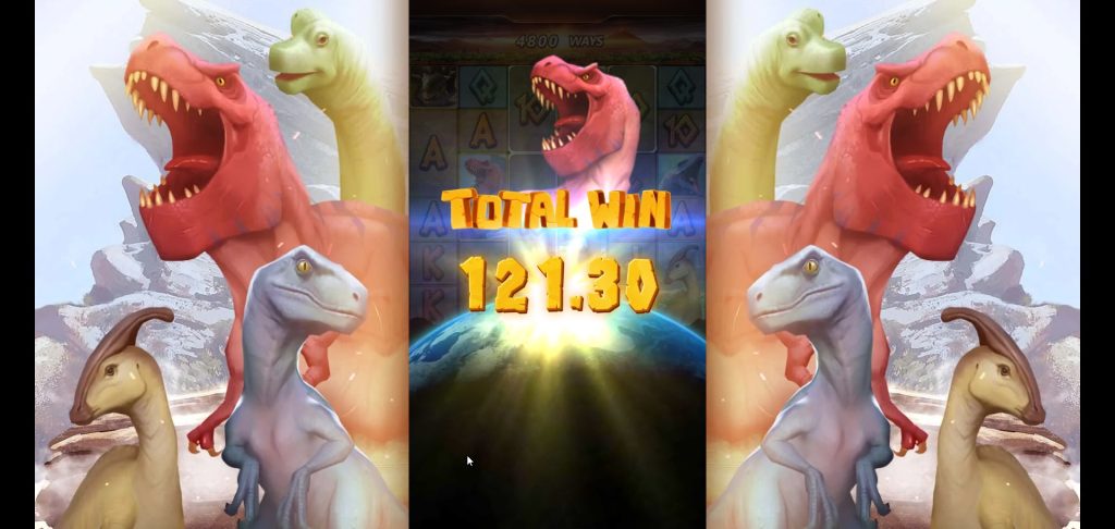 Celebrate monumental wins! 🎉 This TOTAL WIN in Dinosaur Paradise showcases the game's immense payout potential, driven by strategic features and progressive multipliers. Conquer your fortune!