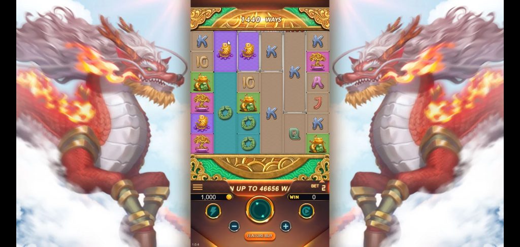 Experience the magic! This Fortune Qilin gameplay screen showcases its vast 6x6 reels and the incredible 576 to 46,656 Ways to Win. Witness the power of cascading symbols!