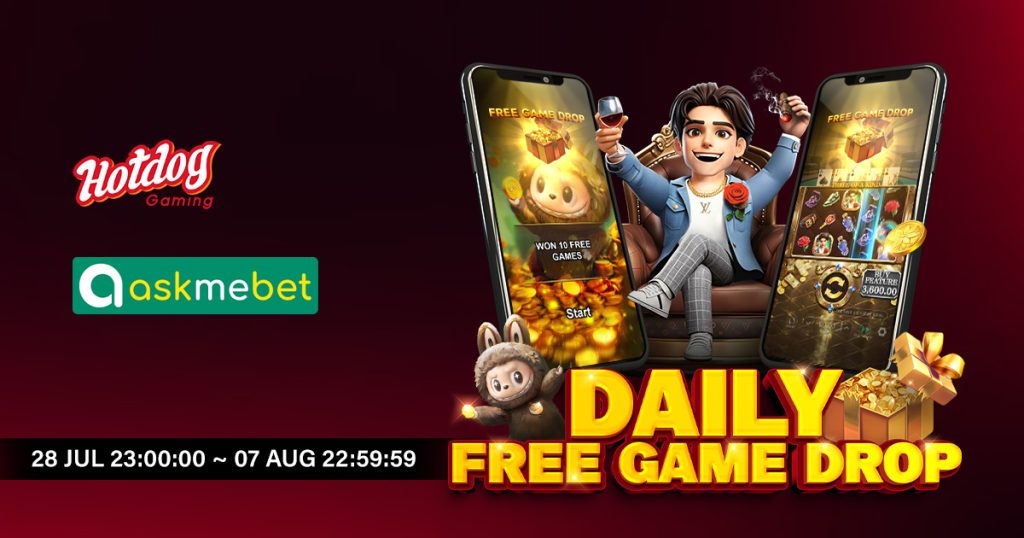 Daily Free Games are here! 🎉 HOTDOG GAMING & ASKMEBET team up for an exclusive Daily Free Game Drop event!
