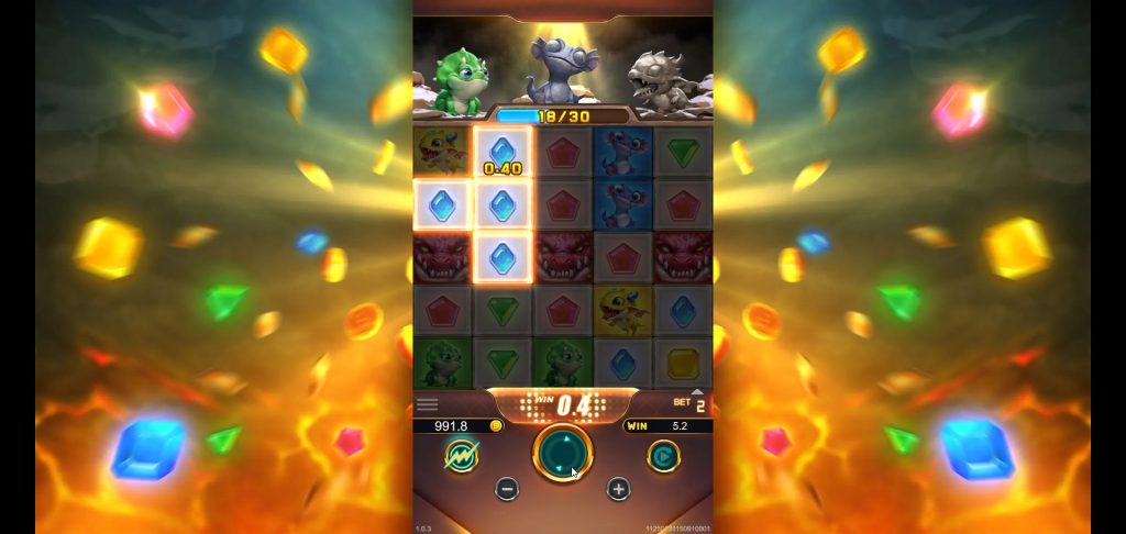 Land 4+ matching symbols in Dragon’s Jewel to start your cluster win journey. Cascading reels = nonstop excitement, and each combo charges your dragon meter!