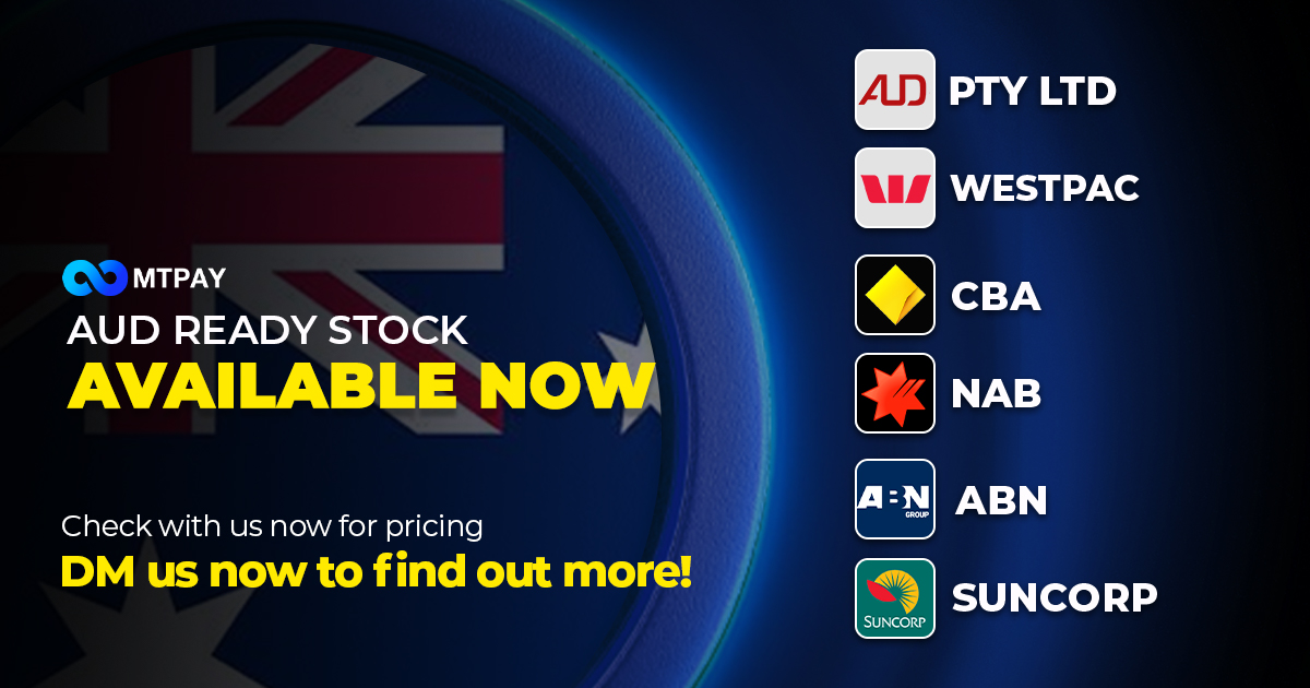 MTPAYs New Exclusive AUD Bank Accounts NOW AVAILABLE