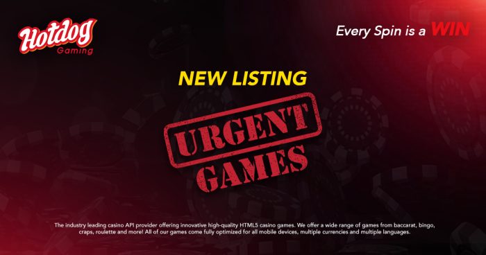 HOTDOG GAMING x URGENT Games: Premium Content, One API