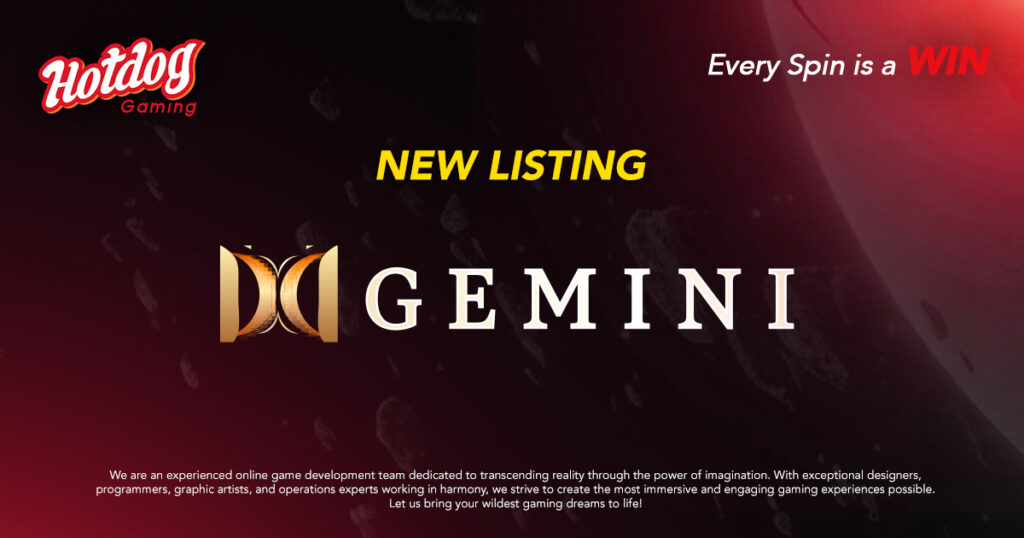 HOTDOG GAMING partners with GEMINI Gaming to elevate premium slot distribution worldwide.