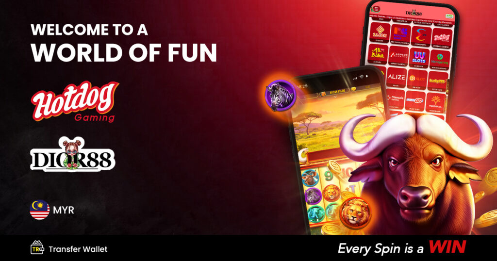 DIOR88 brings HOTDOG GAMING’s full slot lineup to MYR players.