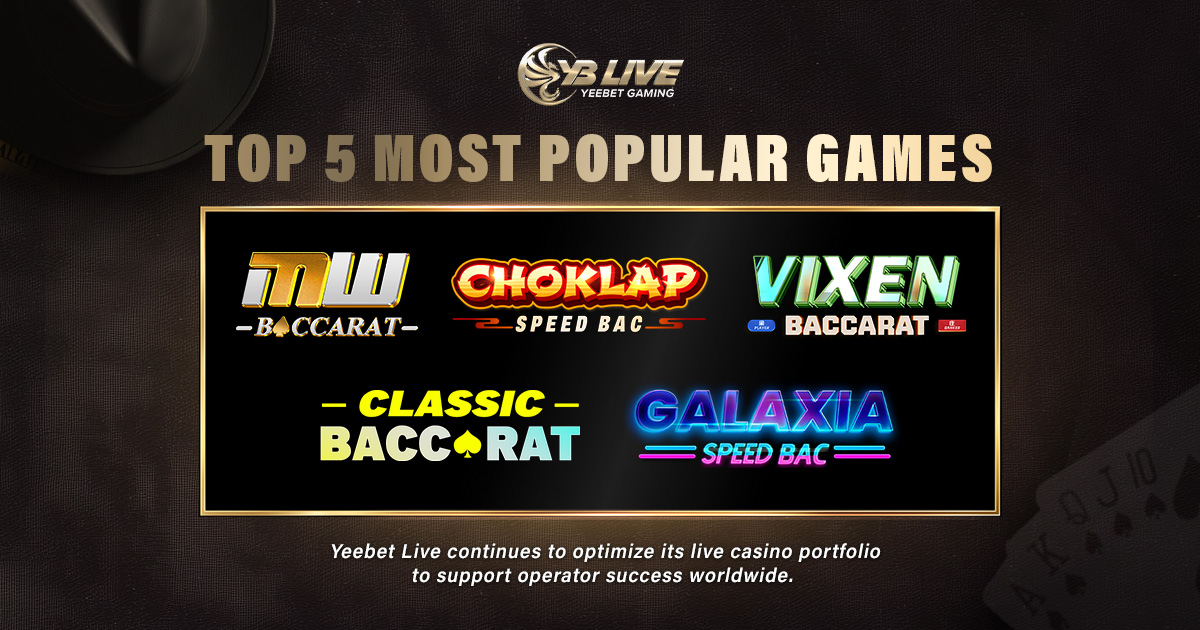 The 5 Most Popular Tables on Yeebet Live