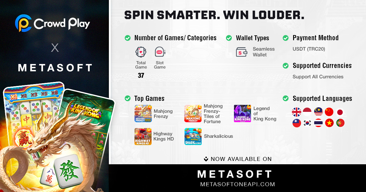 CrowdPlay Slots Now Live via METASOFT: More Games, More Markets, More Growth
