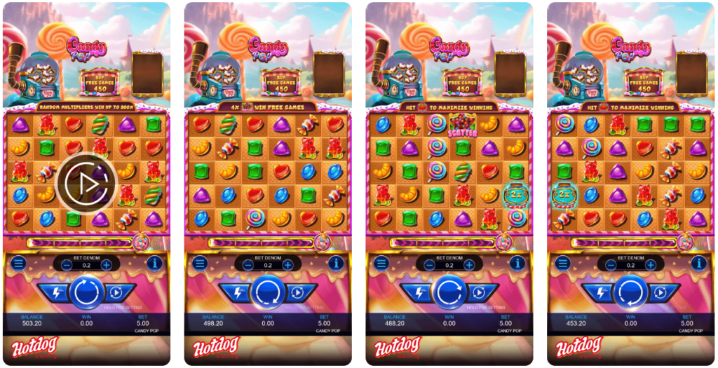 Candy Pop — Progress Bar Bonus that unlocks a special bonus round.